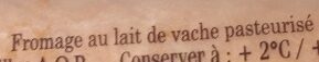 750G MAROILLES FAUQUET ingredients label
