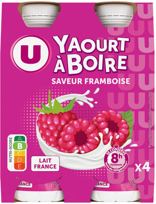 Yaourt à boire sucré saveur framboise 4x180g