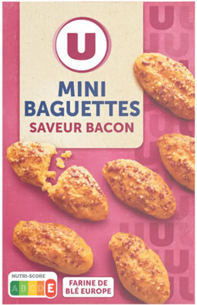 Biscuits apéritifs Crackers salés saveur bacon 85g front packaging