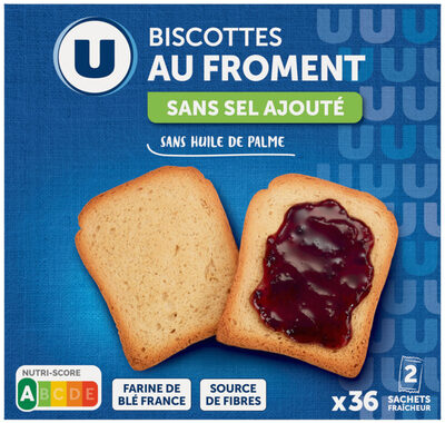 Biscottes très pauvre en sel x36, 300g