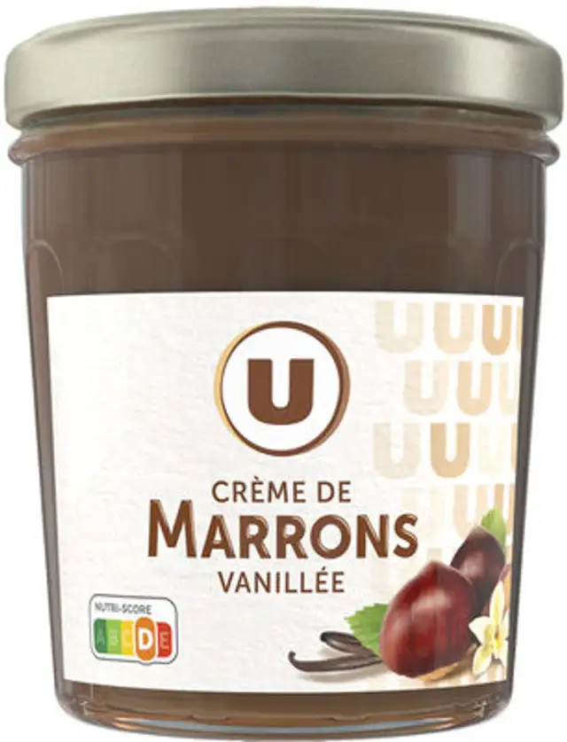 Crème de marrons vanillée bocal de 350g front packaging