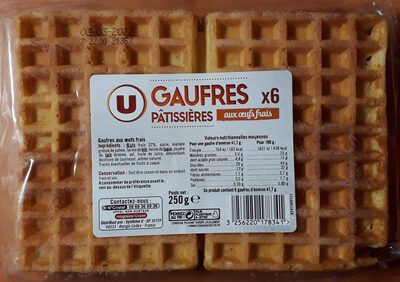 Gaufres pâtissières aux oeufs frais front packaging