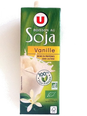 Boisson au Soja Vanille Bio - 1 litre - U front packaging