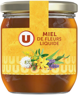 Miel de fleurs liquide 500g front packaging