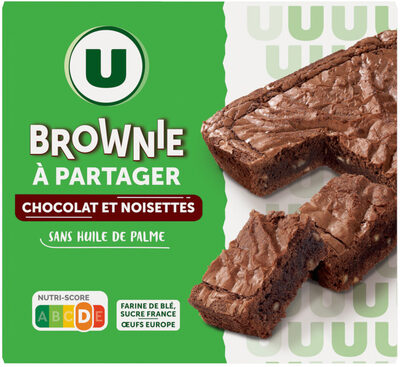 Brownies au chocolat noisettes familial 285g