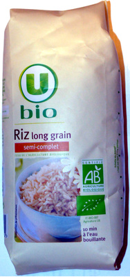 Riz long semi-complet étuvé 10 minutes paquet de 500g