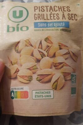 Pistaches grillées à sec sans sel ajouté , sachet 75g