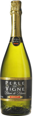 Vin mousseux blanc de blancs brut Perle de Vigne 75cl front packaging