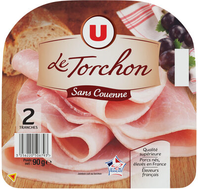 Jambon cuit supérieur sans couenne au torchon