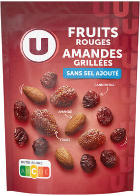 Mélange apéritif amandes et fruits rouges paquet de 120g