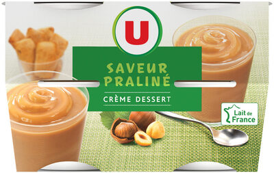Crème saveur dessert praliné front packaging
