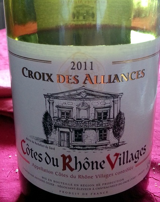 Vin rouge AOC Côtes du Rhône Villages Croix des Alliances 75cl