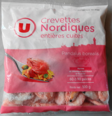 Crevettes nordiques entières cuites 500g
