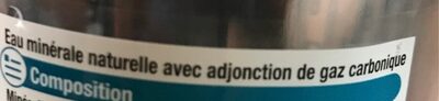 Eau minérale naturelle fines bulles ingredients label