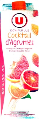 Pur jus d'orange, orange sanguine, pamplemousse réfrigéré - Bouteille1L
