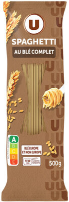 Pâtes Spaghetti au blé complet sachet de 500g