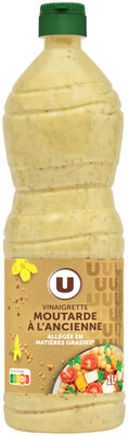 Vinaigrette allégée en matières grasses à la moutarde à l'ancienne bouteille de 1 litre front packaging