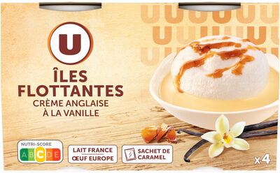 Dessert Ile Flottante et sachet caramel - 4 pots de 100g