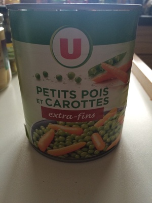 Petits pois extra fins et jeunes carottes - Boîte de 530g net égoutté