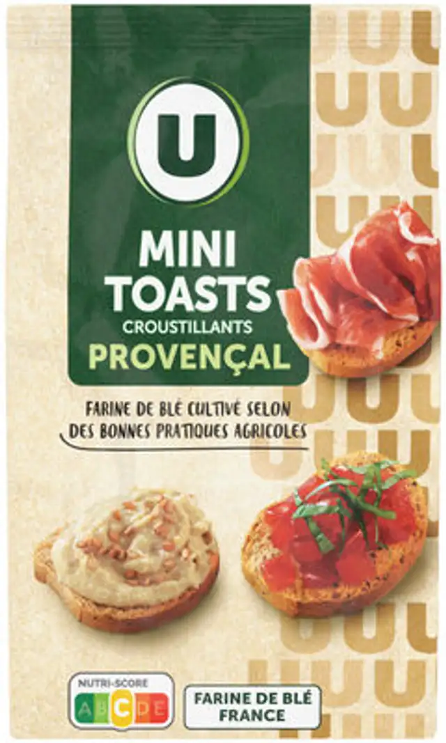 Mini toasts à tartiner saveur provençale - sachet 120g front packaging