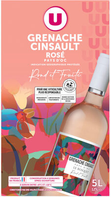 Vin rosé IGP Pays d'Oc grenache cinsault - Fontaine à vin 5L
