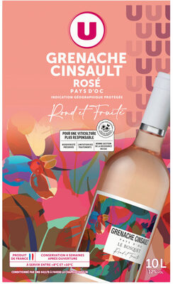 Vin rosé IGP Pays d'OC grenache cinsault fontaine à vin, 10L