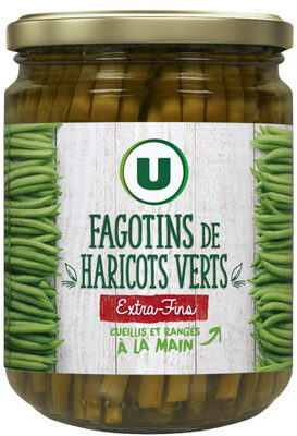 Haricots verts extra-fins en fagotins - Bocal de 220g net égoutté