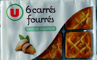 Carrés fourrés saveur amande pur beurre 6 unités 280g