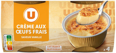 Crème aux oeufs à la vanille 4x100g front packaging