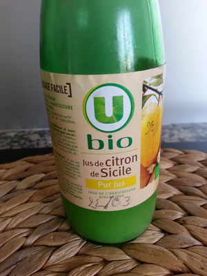 Jus de citron de sicile front packaging