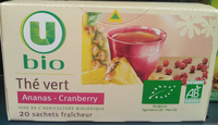 Thé vert saveur ananas cranberry