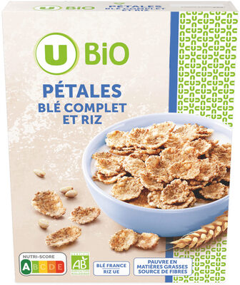 Pétales de blé complet et riz nature 300g