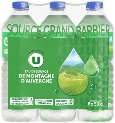 Eau de source des montagnes d'Auvergne 6x50cl