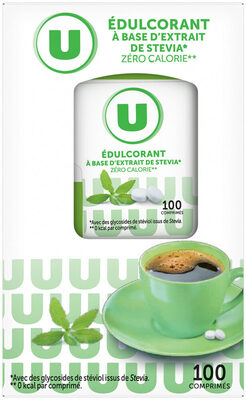 Edulcorant à base de stevia briquet de 100 comprimés, 30g