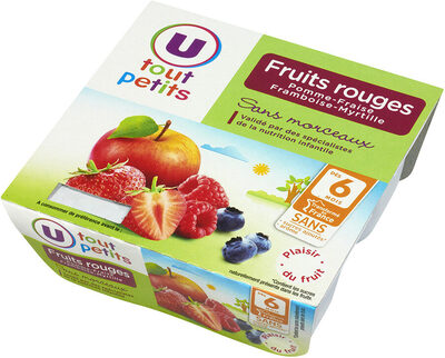 Pots pour bébé dessert pomme fruits rouges front packaging