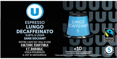 Café espresso lungo décaféiné