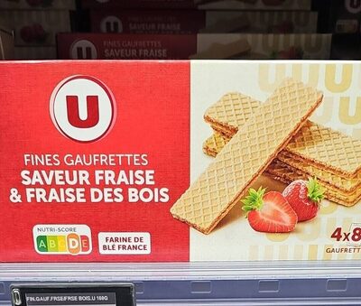 Fines gaufrettes saveur fraise & fraise des bois, 160g