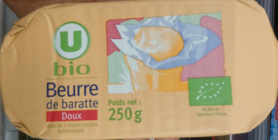 Beurre doux de baratte plaquette de 250g