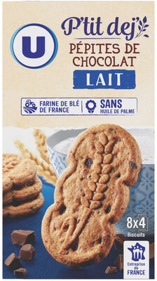Biscuits Petit déjeuner lait pépites de chocolat paquet de 400g