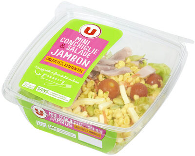 Salade pâtes jambon emmental et crudités front packaging