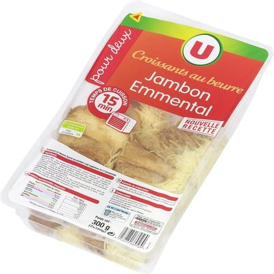 Croissants au beurre jambon fromage,