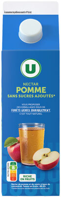 Nectar pomme sans sucres ajoutés brique 2L