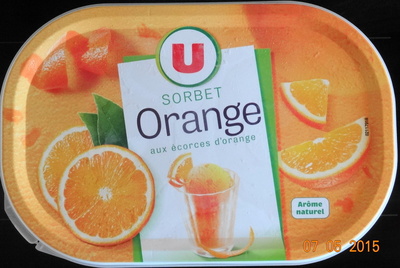 Sorbet Orange, aux écorces orange