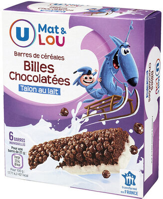 Barres de céréales boules chocolatées talon lait