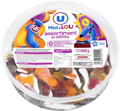 Assortiment confiseries gélifiées aromatisé.