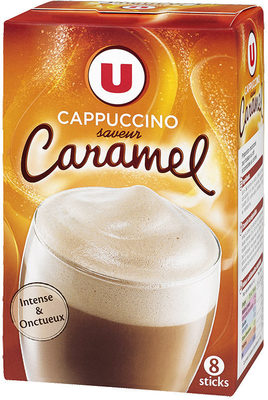 Préparation instantanée pour boisson au café et aromatisée à la caramel