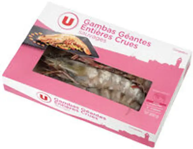 Gambas géantes entières crues sauvages
