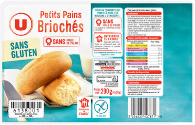 Petits pains briochés sans gluten 200g front packaging