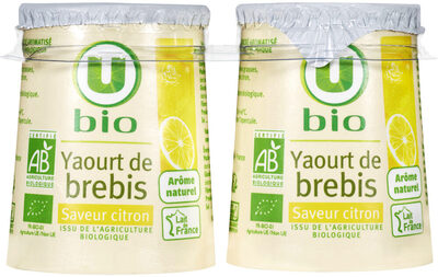 Yaourt au lait de brebis saveur citron 2x125g