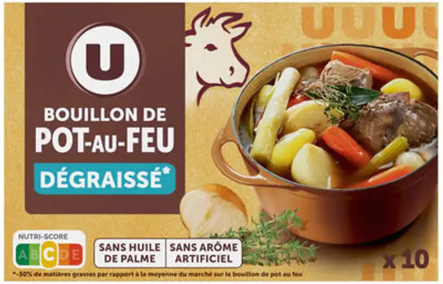 Bouillon de pot-au-feu dégraissé 10 cubes - 100g front packaging
